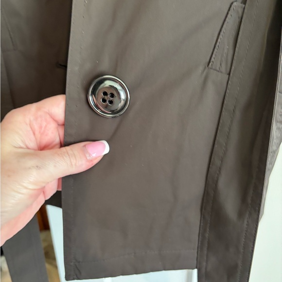 Talbots Brown Trench Coat Lightweight Classic - Picture 9 of 11
